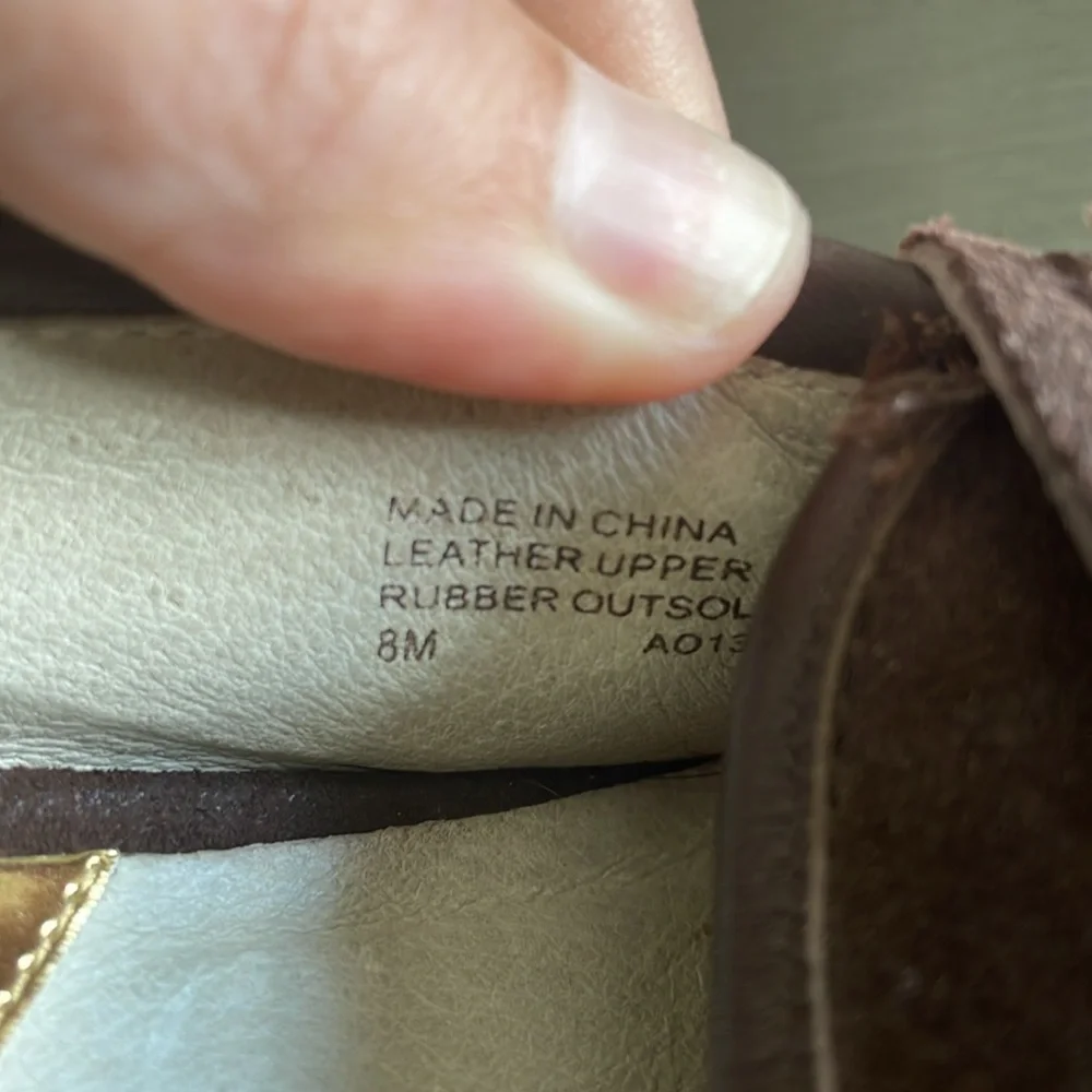 Michael Kors Brown Suede Leather Rory Loafer Wedge Shoes Women’s Size 8